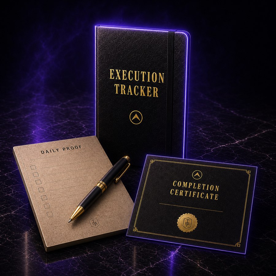 Execution tracker, Daily Proof checklist and completion certificate