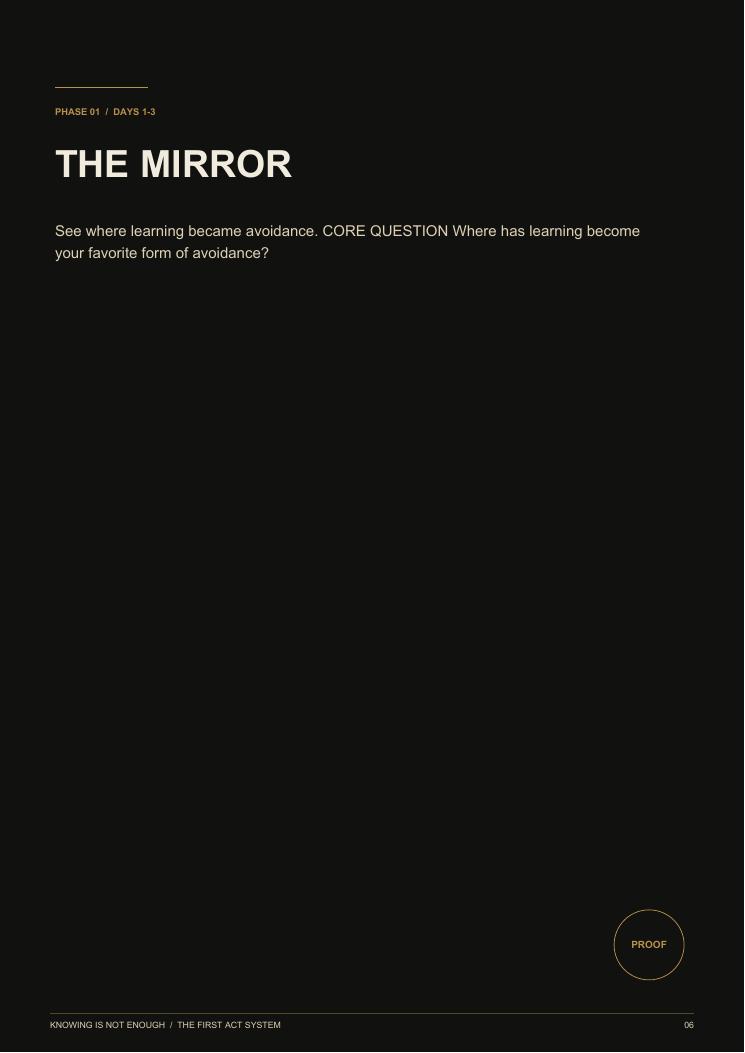 The Mirror phase from the 30-day workbook